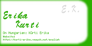 erika kurti business card